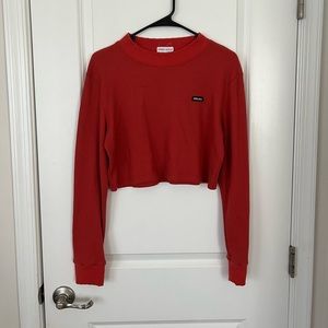 Kendall&Kylie Crop Waffle Knit Sweater